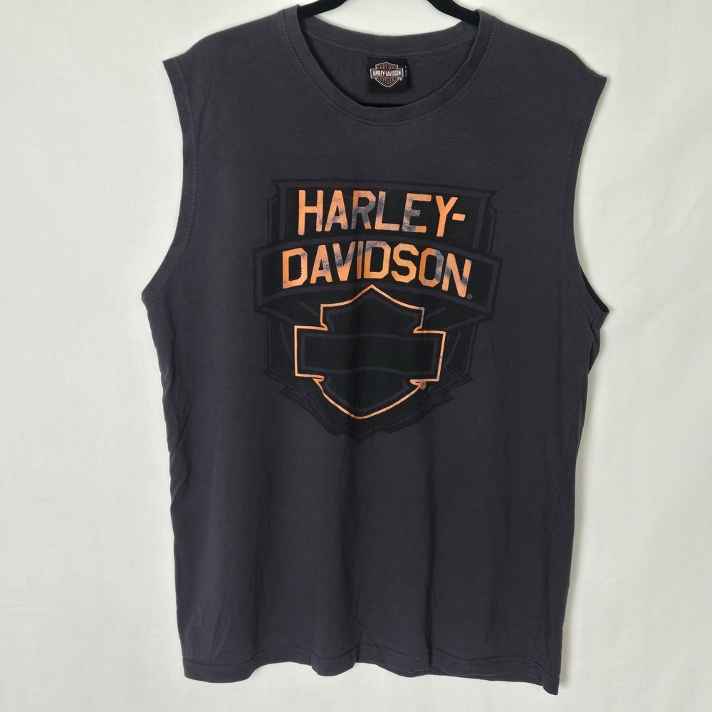 VTG Harley Davidson Mt Rainier Seattle Graphic Mens XL Sleeveless Tank T shirt